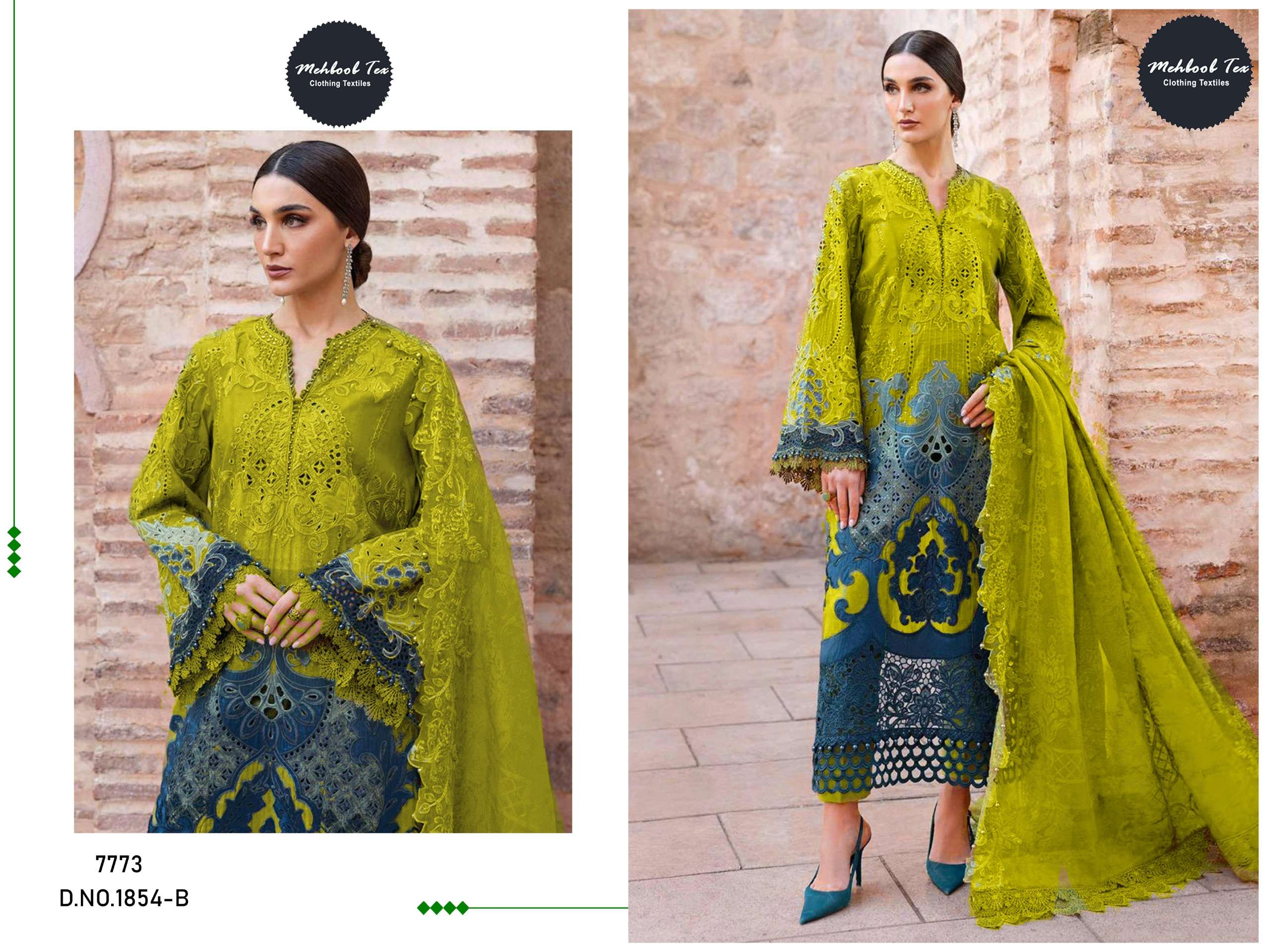 MARIYA B PREMIUM EMBROIDERED D.NO. 1854 VOL - 1 BY MEHBOOB TEX - 06