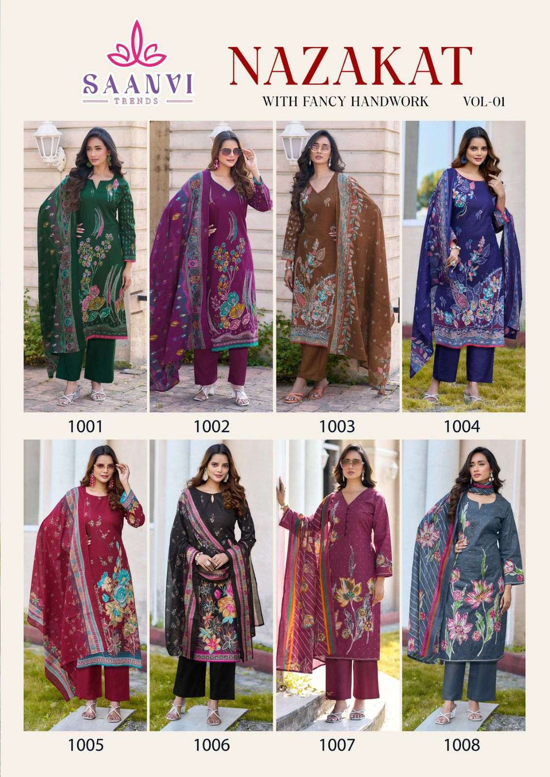NAZAKAT VOL-1 BY SAANVI TRENDS - 01 - 08