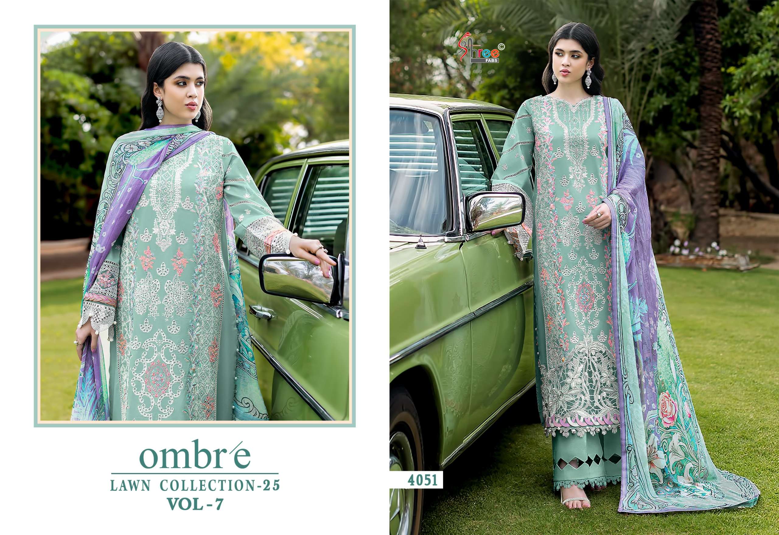 OMBRE LAWN COLLECTION - 2025 VOL - 7 BY SHREE FABS - 01