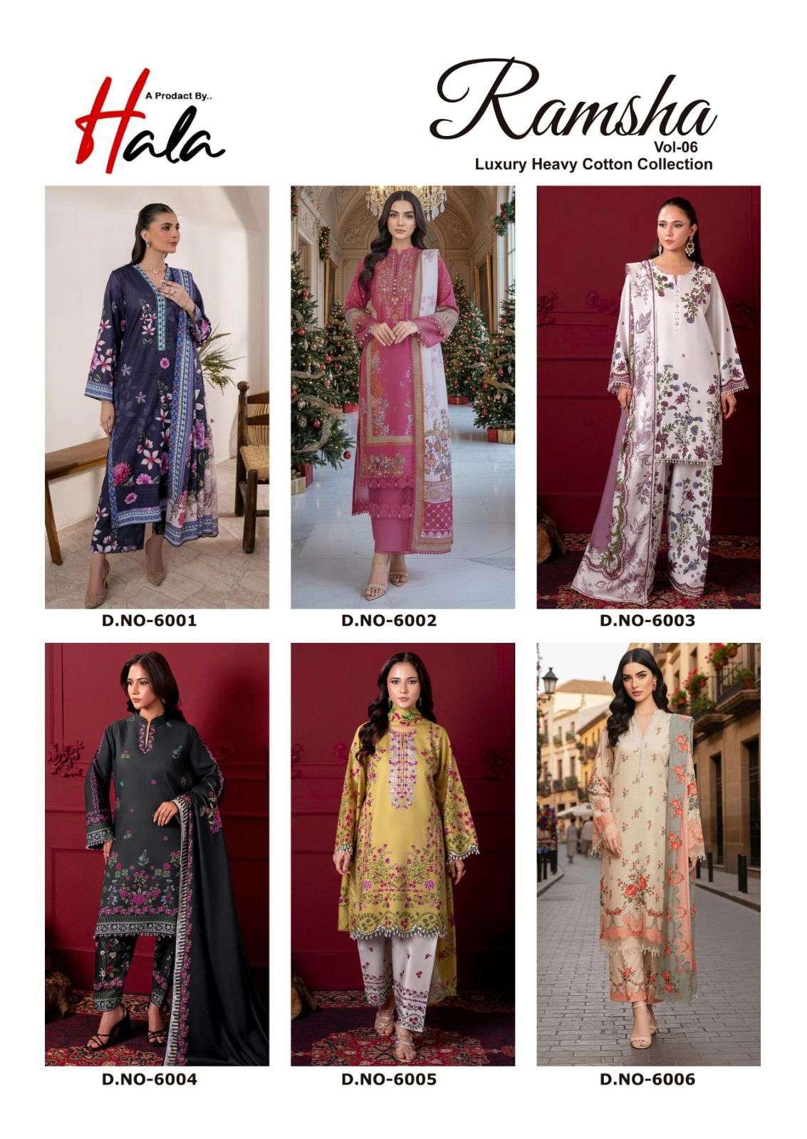 RAMSHA VOL - 6 EXCLUSIVE KARACHI COLLECTION BY HALA - 01 - 06