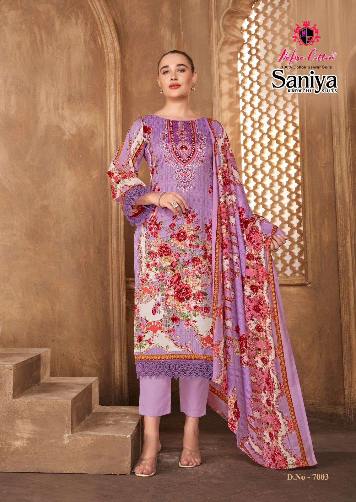 SANIYA KARACHI SUITS VOL - 07 BY NAFISA COTTON - 03