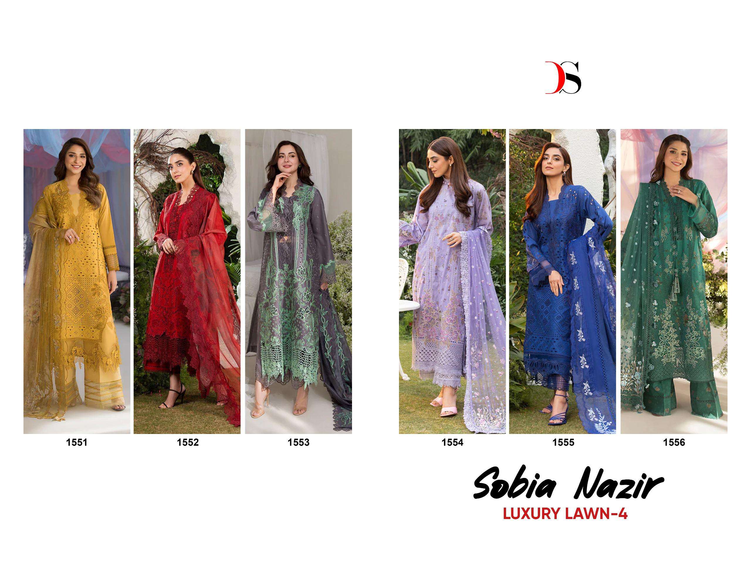 SOBIA NAZIR LUXURY LAWN - 4 BY DEEPSY SUITS - 01 - 06