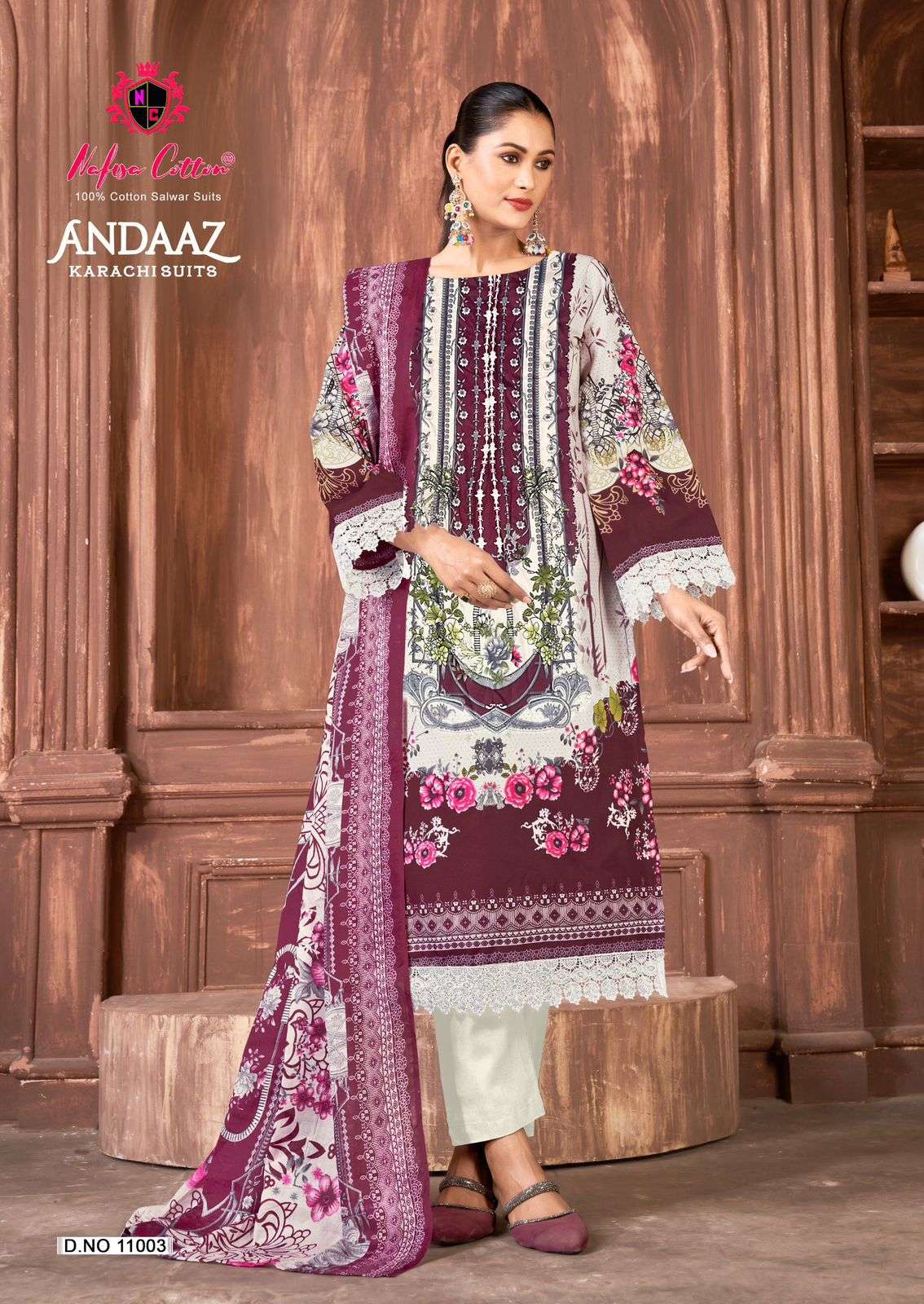 ANDAAZ KARACHI SUITS VOL - 11 BY NAFISA COTTON - 03
