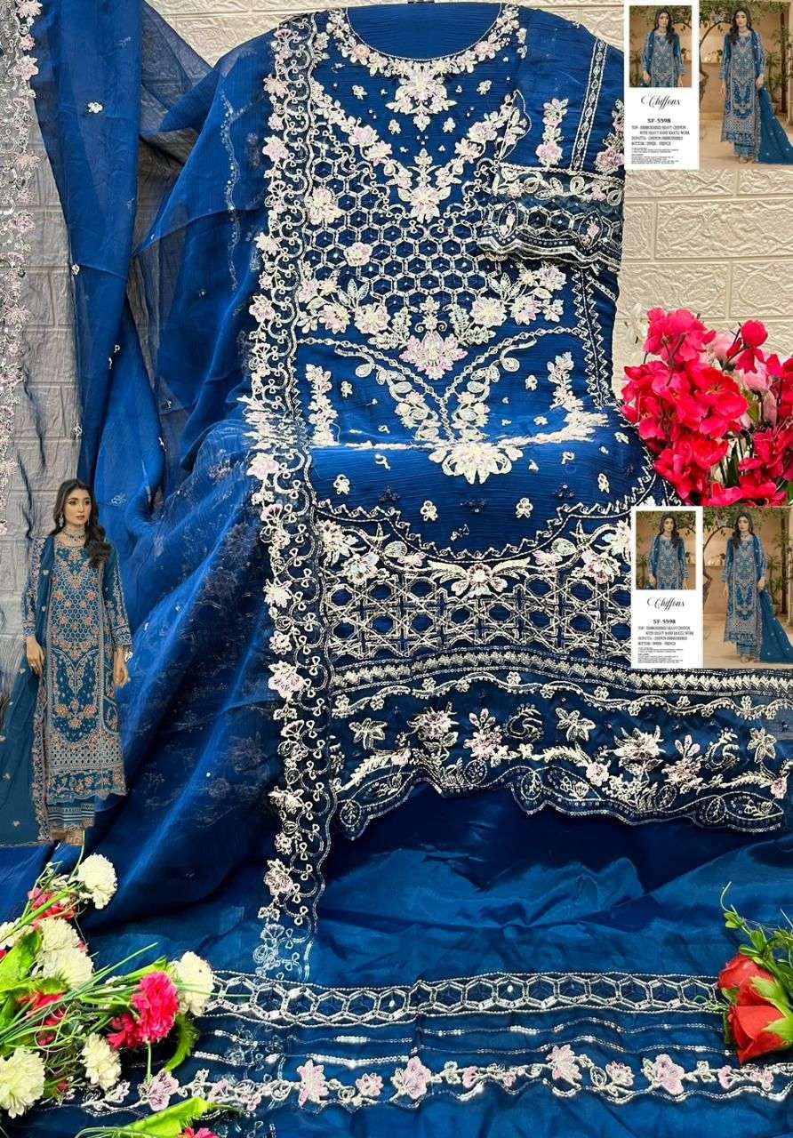 CHIFFONS D.NO. - SF - 5598 BY SHREE FABS - 05