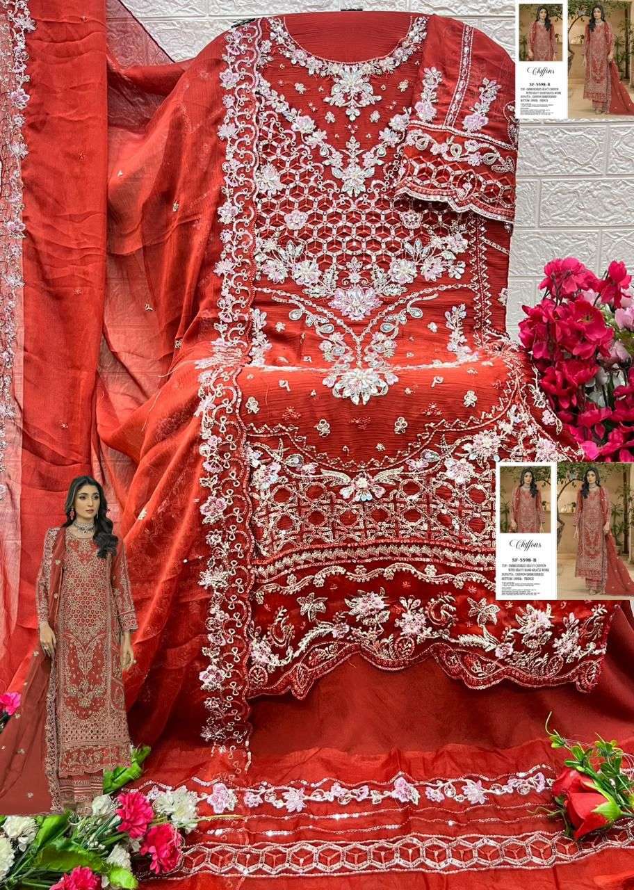 CHIFFONS D.NO. - SF - 5598 BY SHREE FABS - 06