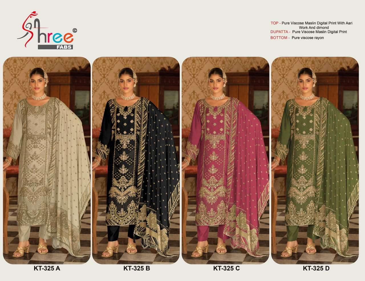 DESIGN NO. KT - 325 BY SHREE FABS - 01 - 04