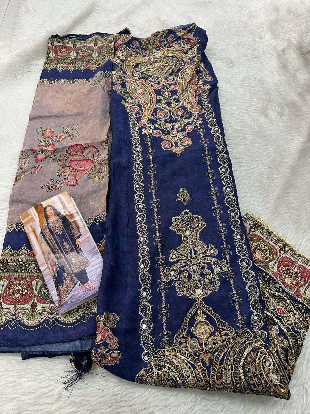 FALAH PREMIUM MASLIN COLLECTION CODE 30724 BY FALAH DESIGNER SUITS - 01