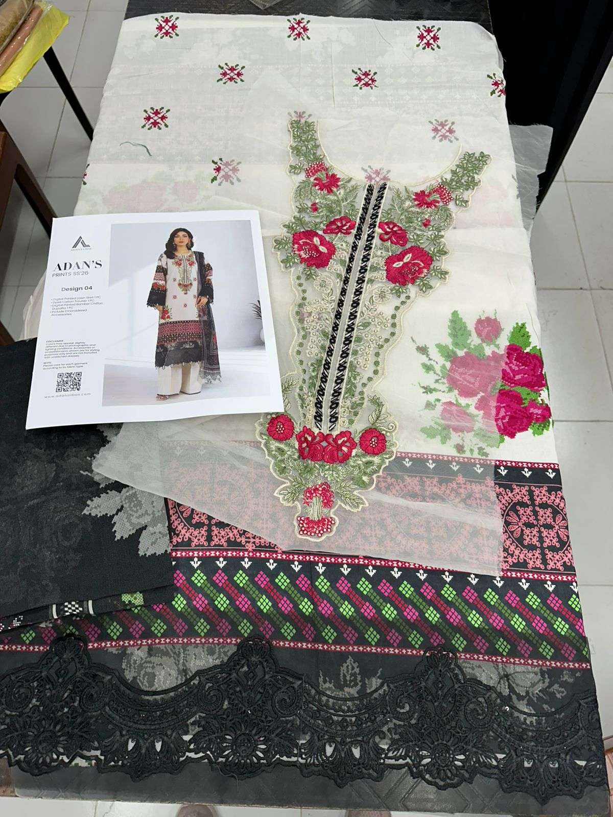 Inlyes Pure Bamberg Chiffon Dupatta 2026 by ADANS PRINTS-01