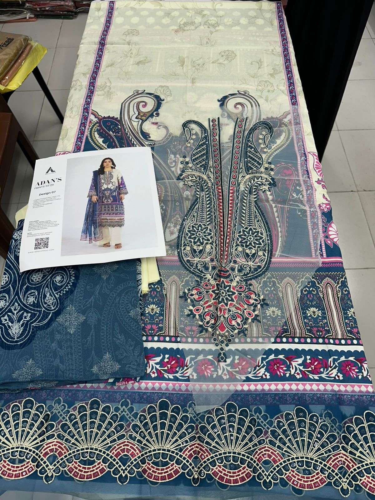 Inlyes Pure Bamberg Chiffon Dupatta 2026 by ADANS PRINTS-04