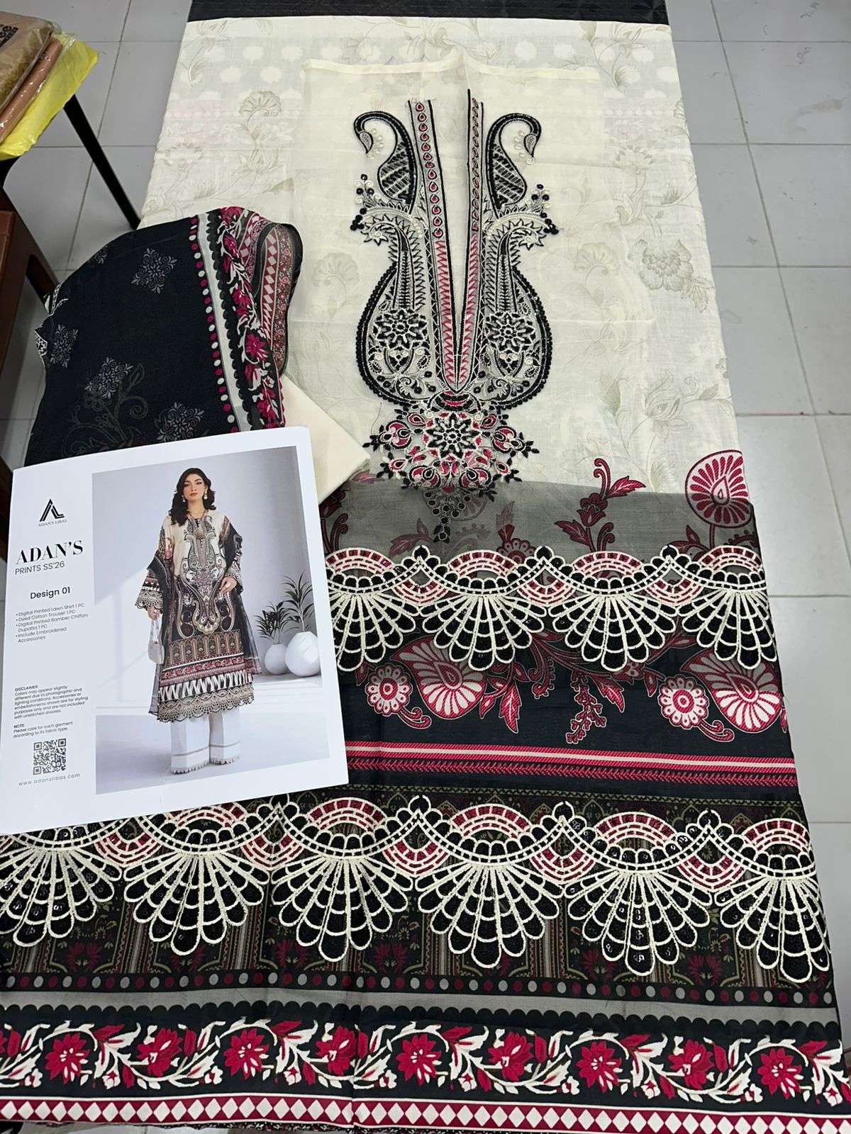 Inlyes Pure Bamberg Chiffon Dupatta 2026 by ADANS PRINTS-12