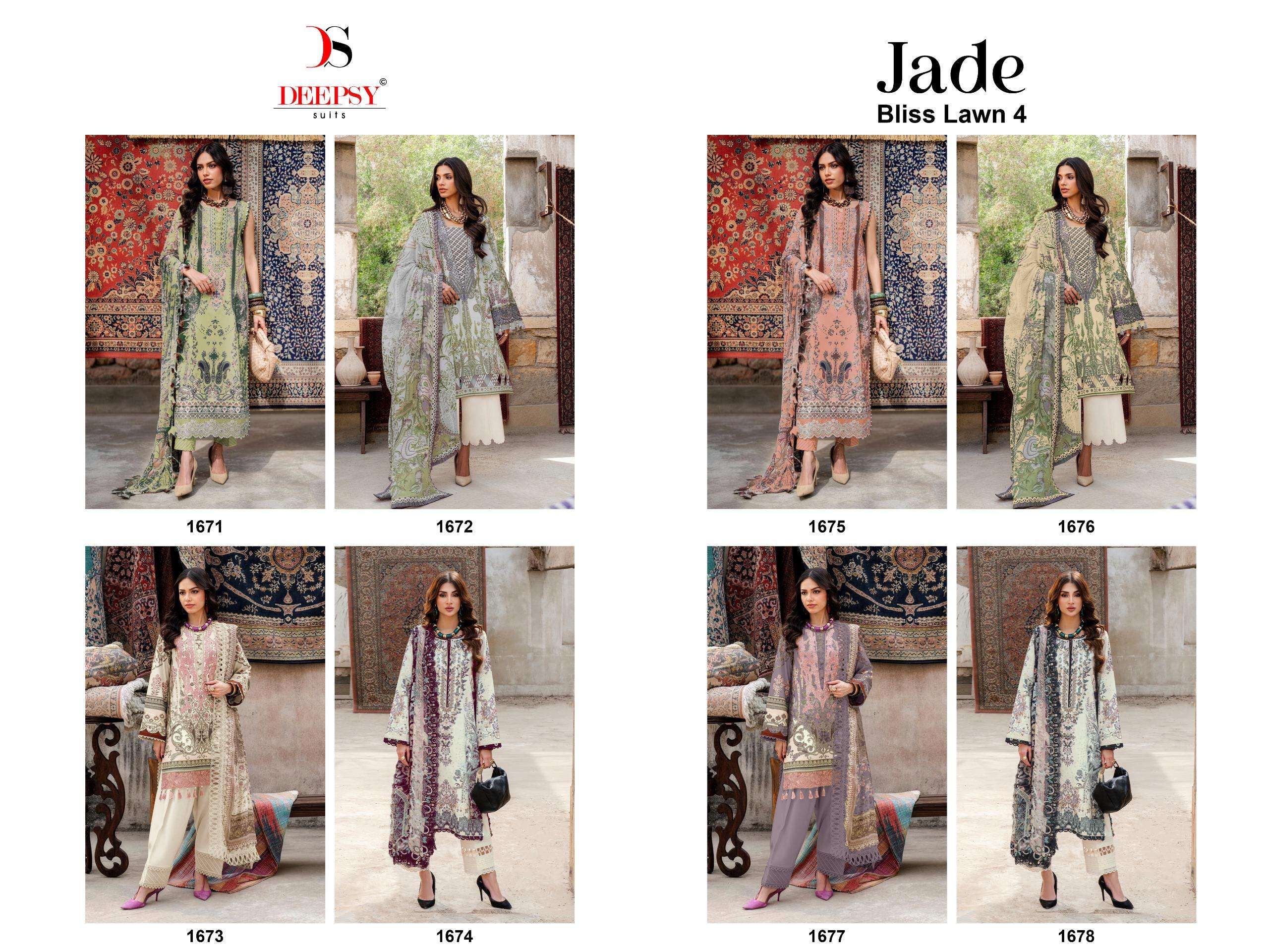 JADE BLISS LAWN - 4 BY DEEPSY SUITS - 01 - 08 A