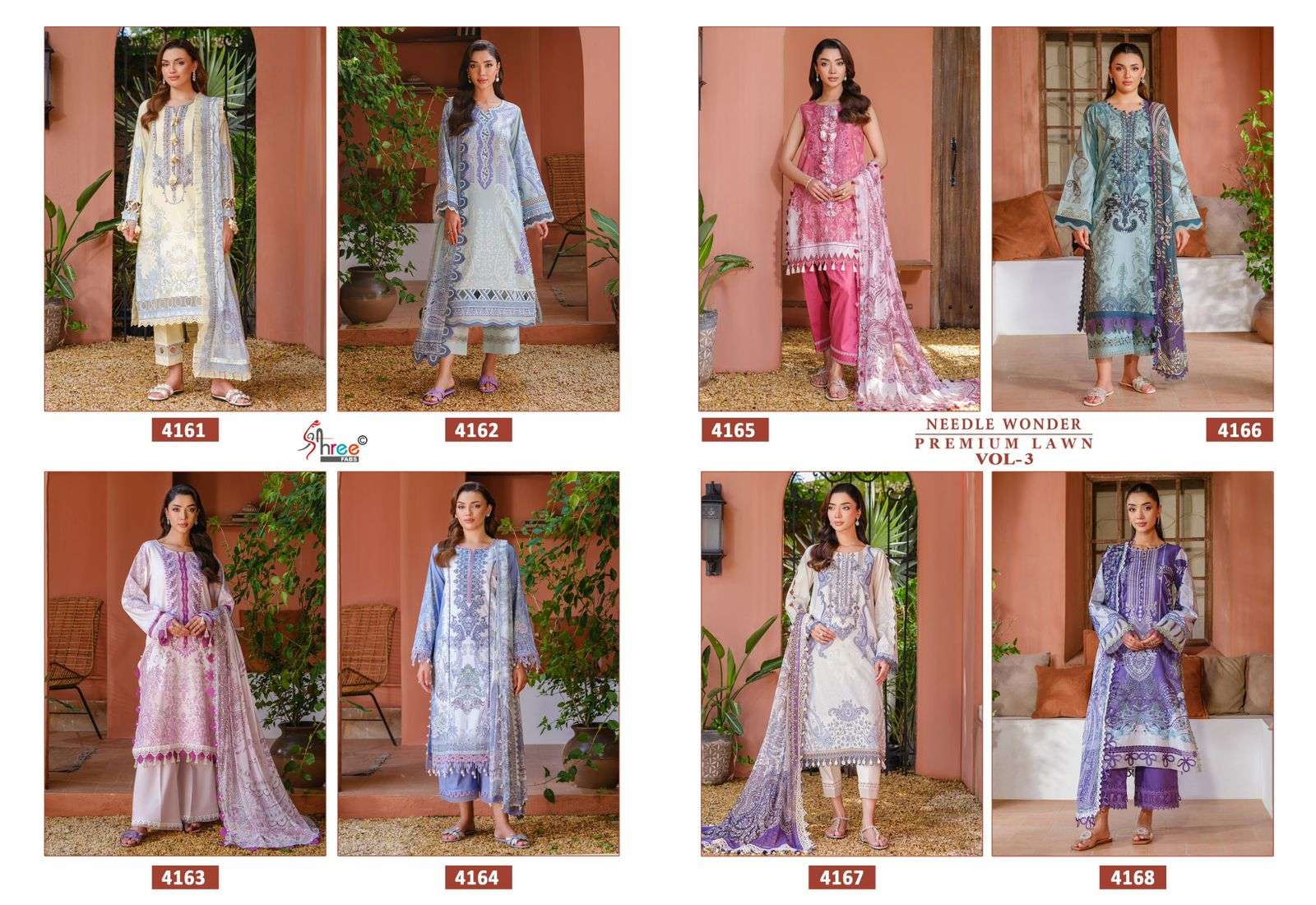 NEEDLE WONDER PREMIUM LAWN VOL - 02 BY SHREE FAB - 01 - 08 B