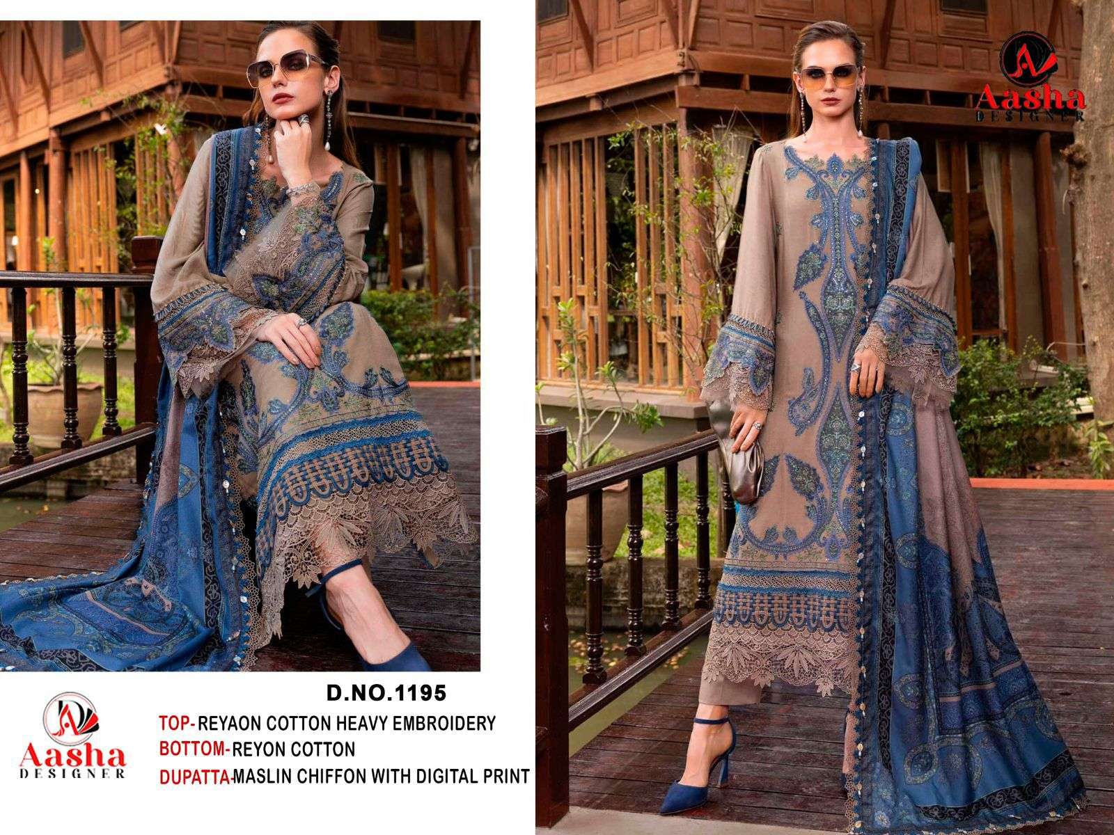 RAYON COLLECTION D NO. 1195 BY AASHA DESIGNER - 01