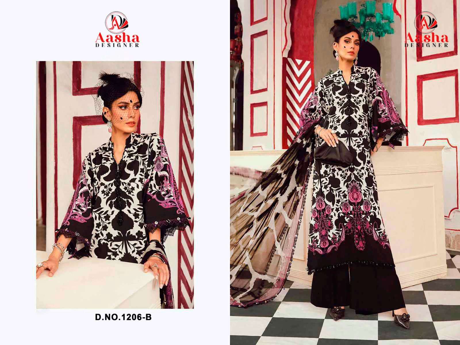 SUPER HIT DESIGN NO. 1206 (B) BY AASHA DESIGNER - 03