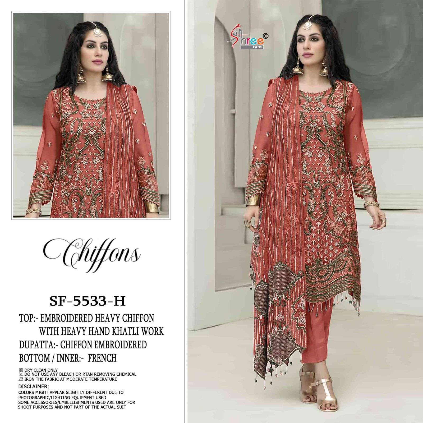 CHIFFONS D.NO. SF - 5533 BY SHREE FABS - 01
