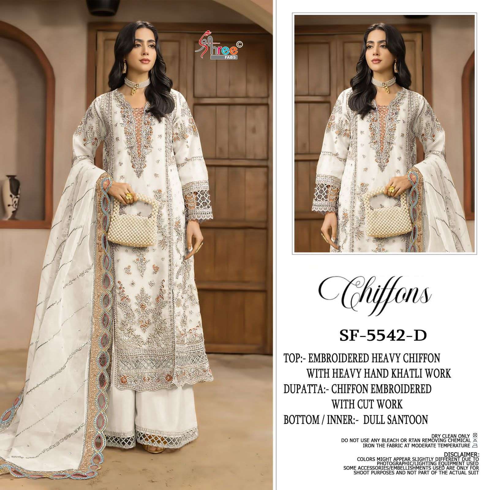 CHIFFONS D.NO. SF - 5542 BY SHREE FABS - 03