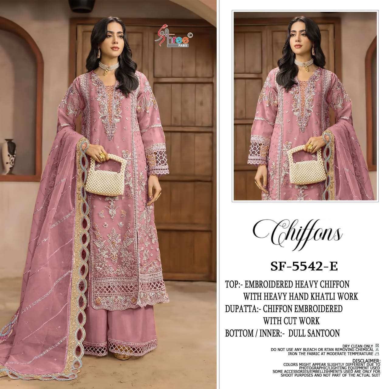 CHIFFONS D.NO. SF - 5542 BY SHREE FABS - 04