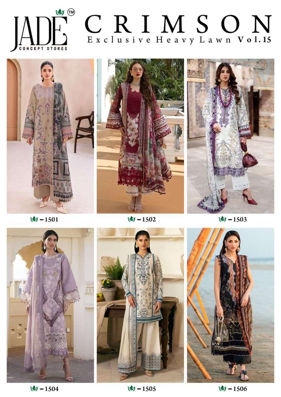 CRIMSON EXCLUSIVE HEAVY LAWN COLLECTION VOL - 15 BY JADE CONCEPT STORES - 01 - 06