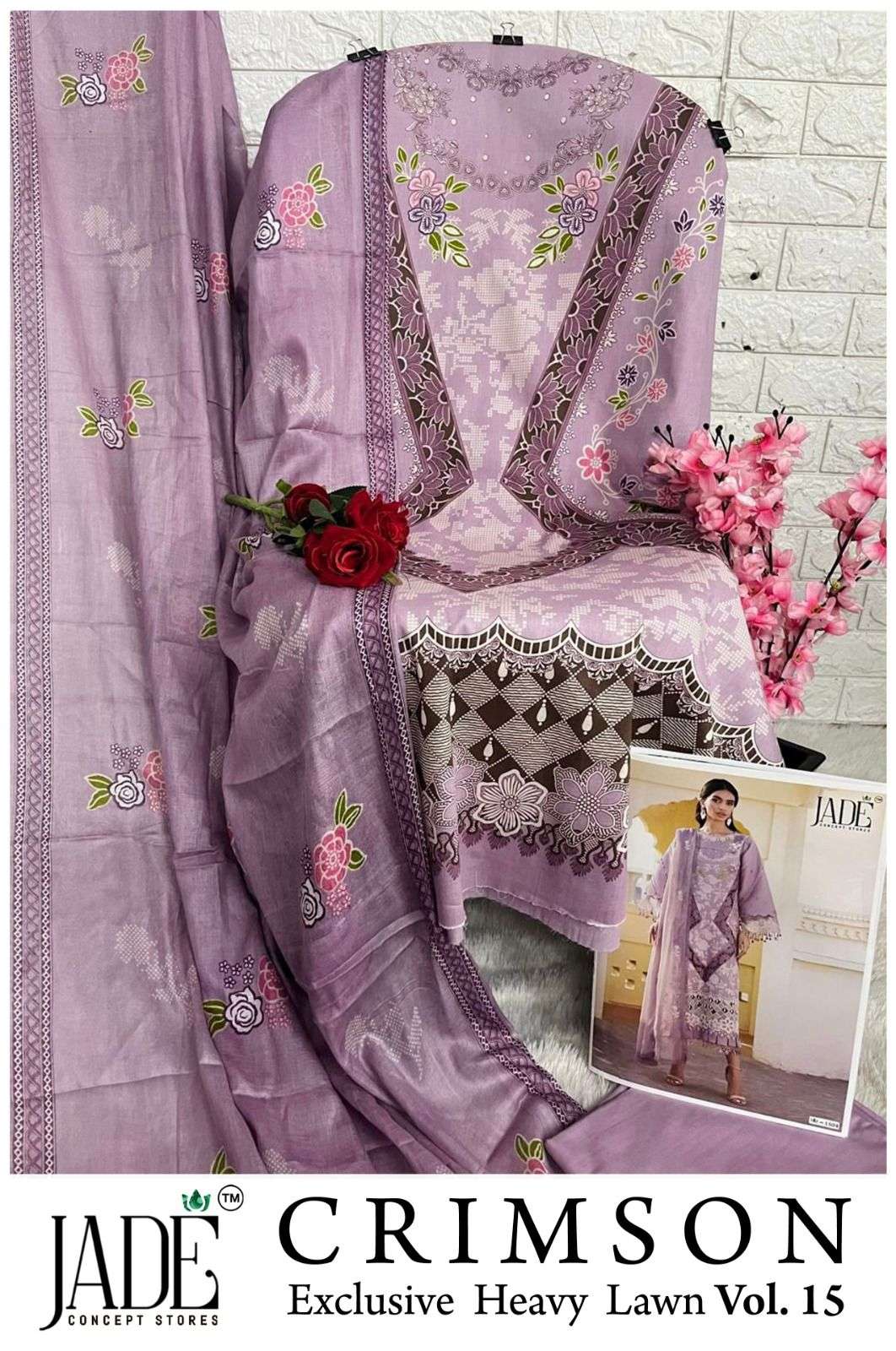 CRIMSON EXCLUSIVE HEAVY LAWN COLLECTION VOL - 15 BY JADE CONCEPT STORES - 10