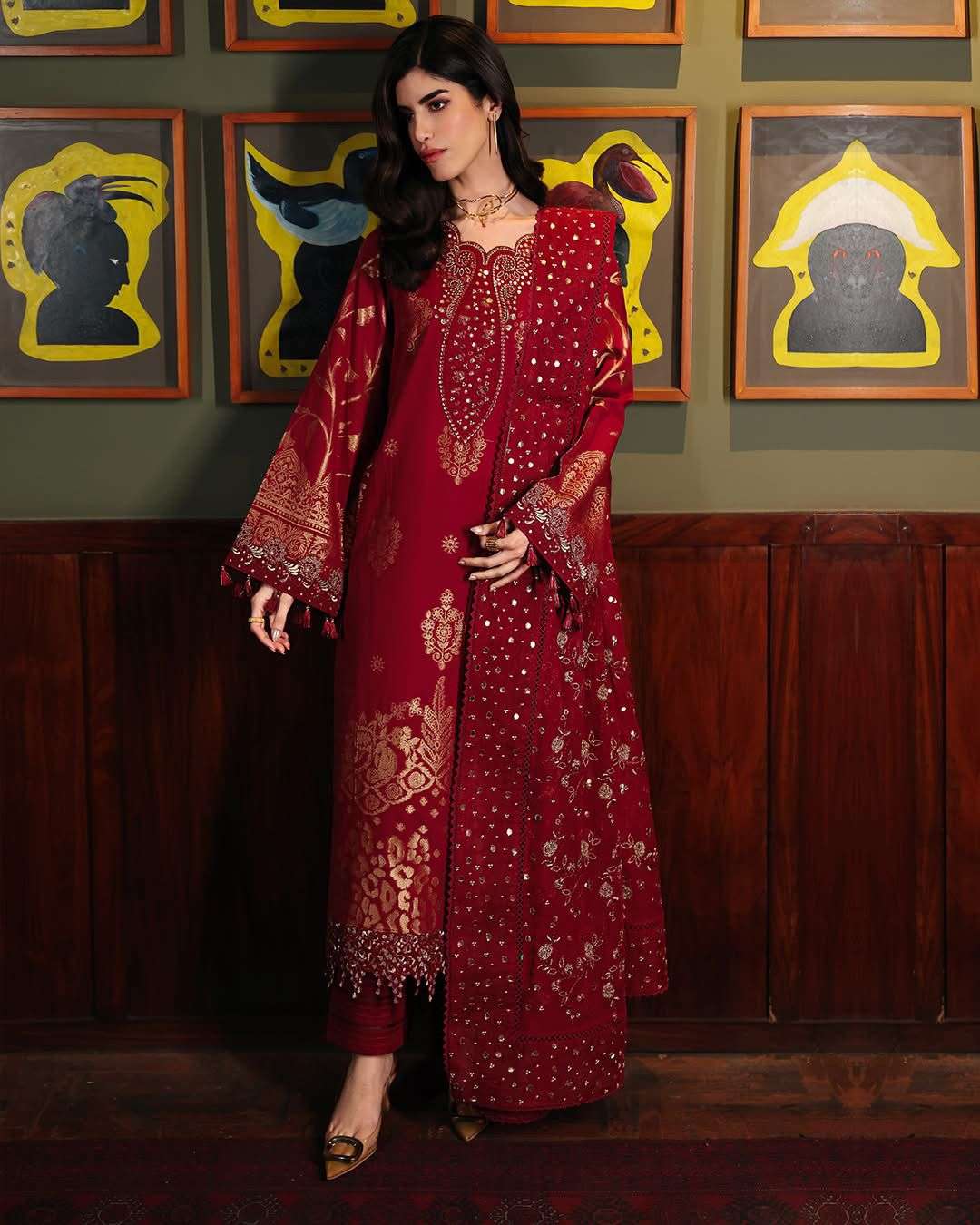 Exclusive Unstiched Lawn Jacquard Collection 2026 Nureh-03