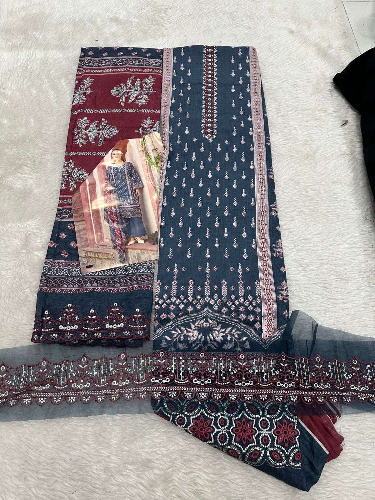 Falah Premium Cotton Collection Code - 26033 By Falah Designer - 01 - 08