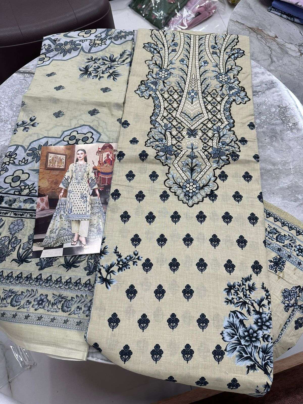 Falah Premium Cotton Collection Code - 26040 By Falah Designer Suits - 05