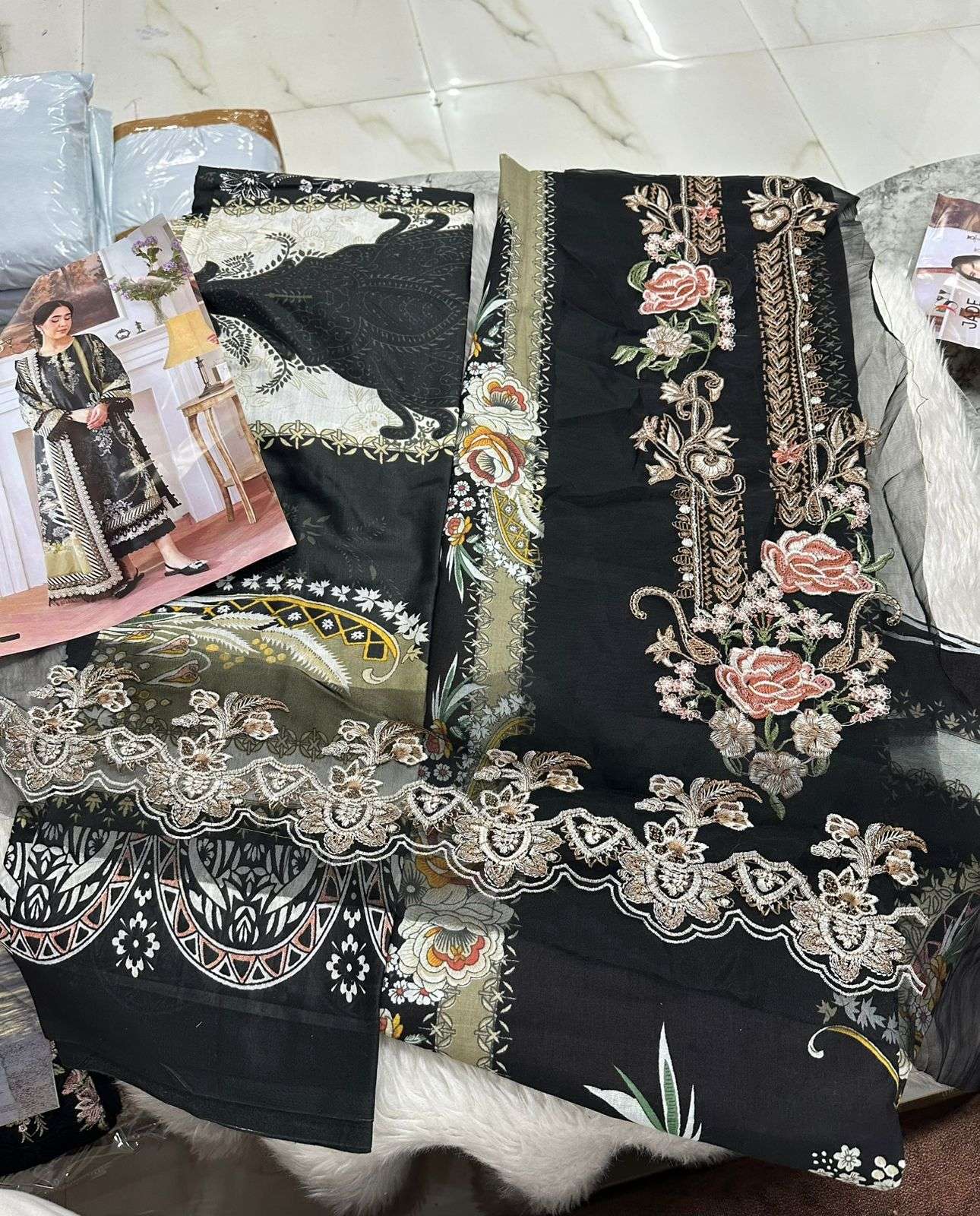 Falah Premium Cotton Collection Code - 26043 By Falah Designer Suits - 01 - 08 B