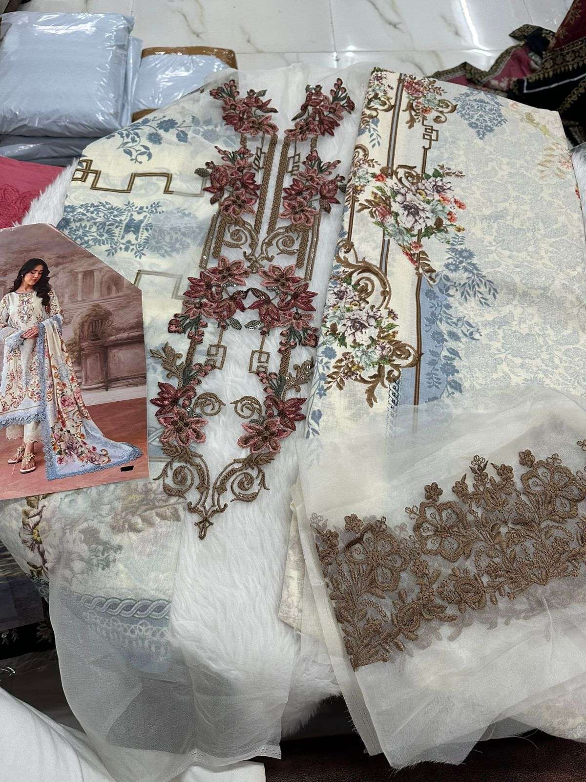 Falah Premium Cotton Collection Code - 26043 By Falah Designer Suits - 02