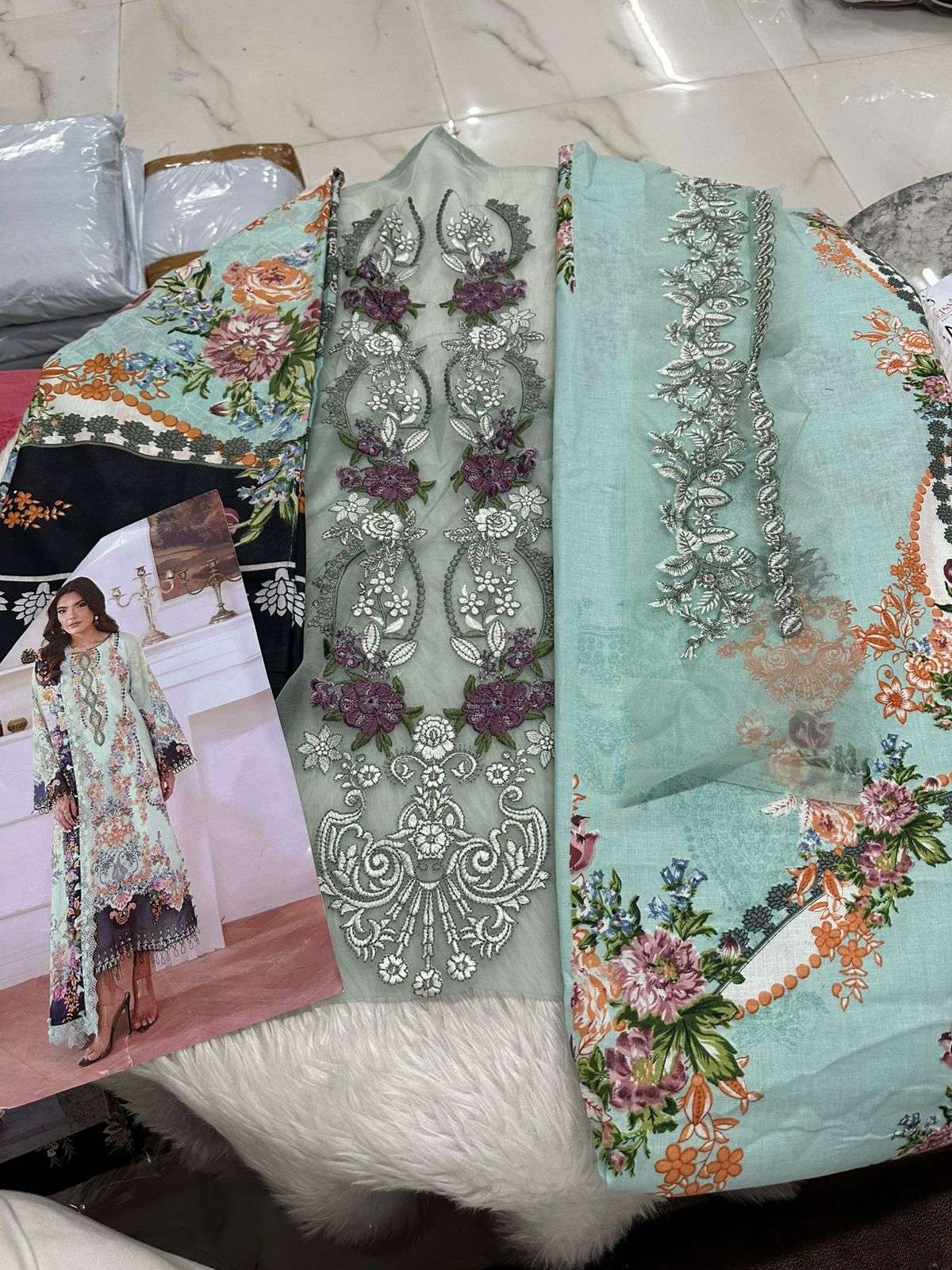 Falah Premium Cotton Collection Code - 26043 By Falah Designer Suits - 05