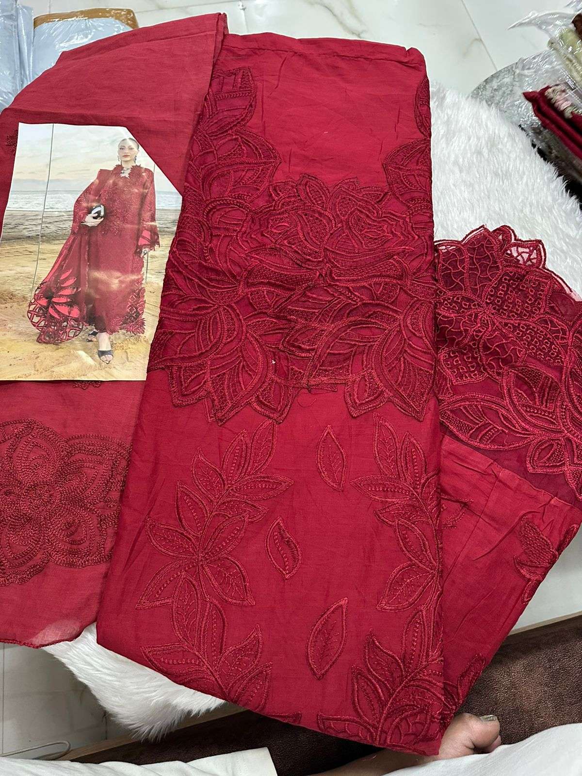 Falah Premium Cotton Collection Code - 26045 By Falah Designer Suits - 01 - 06