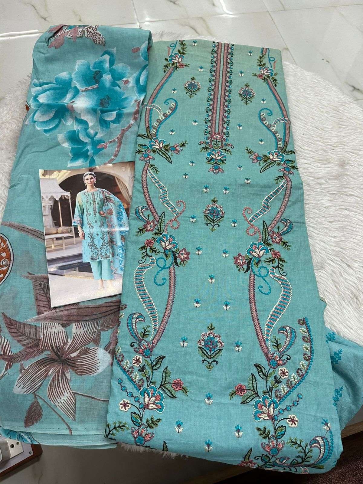 Falah Premium Cotton Collection Code - 26051 By Falah Designer Suits - 02