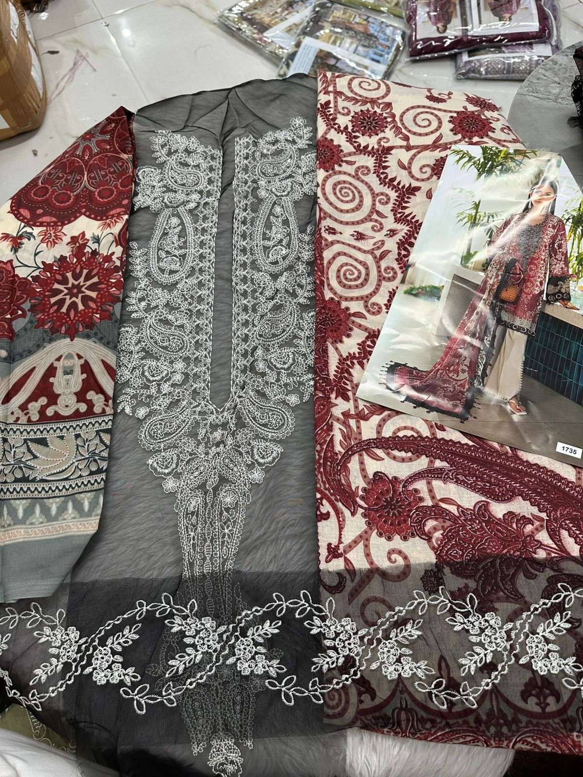 Falah Premium Cotton Collection Code - 26055 By Falah Designer Suits - 01 - 08 B