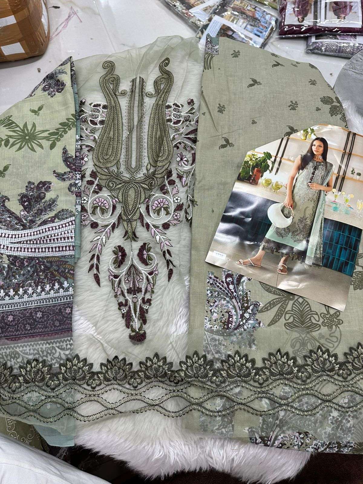 Falah Premium Cotton Collection Code - 26055 By Falah Designer Suits - 03