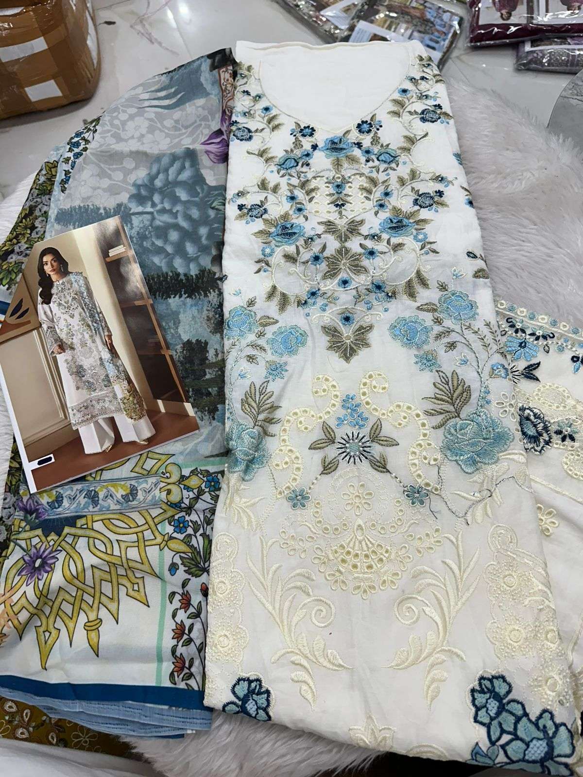 Falah Premium Cotton Collection Code - 26056 By Falah Designer Suit - 01 - 08 B