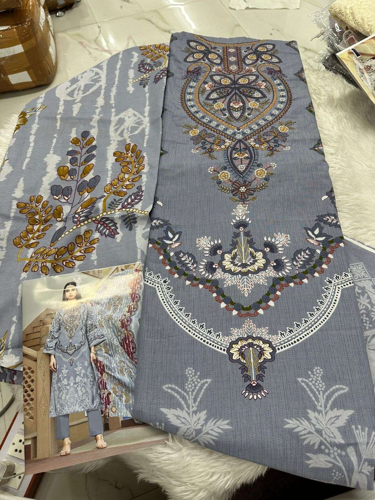 Falah Premium Cotton Collection Code - 26058 By Falah Designer Suits - 05