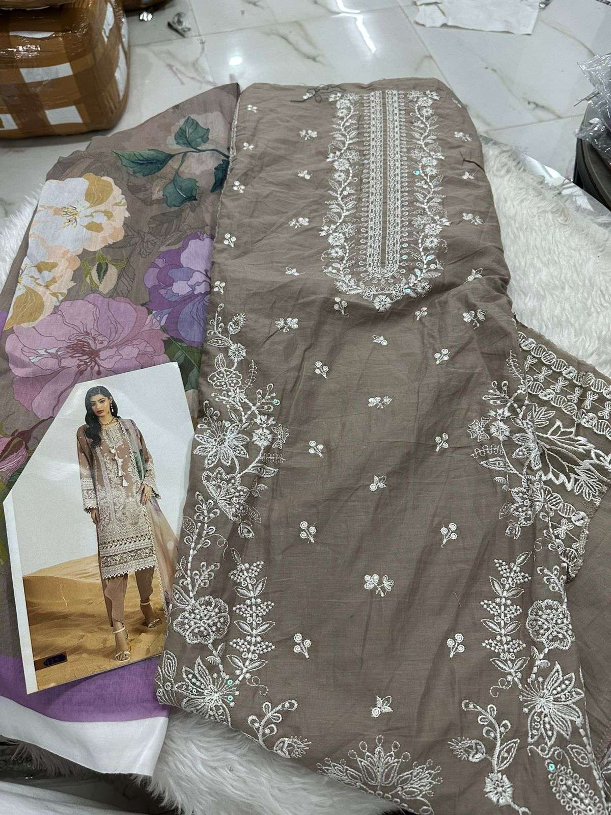 Falah Premium Cotton Collection Code - 26060 By Falah Designer Suits - 01 - 05 A