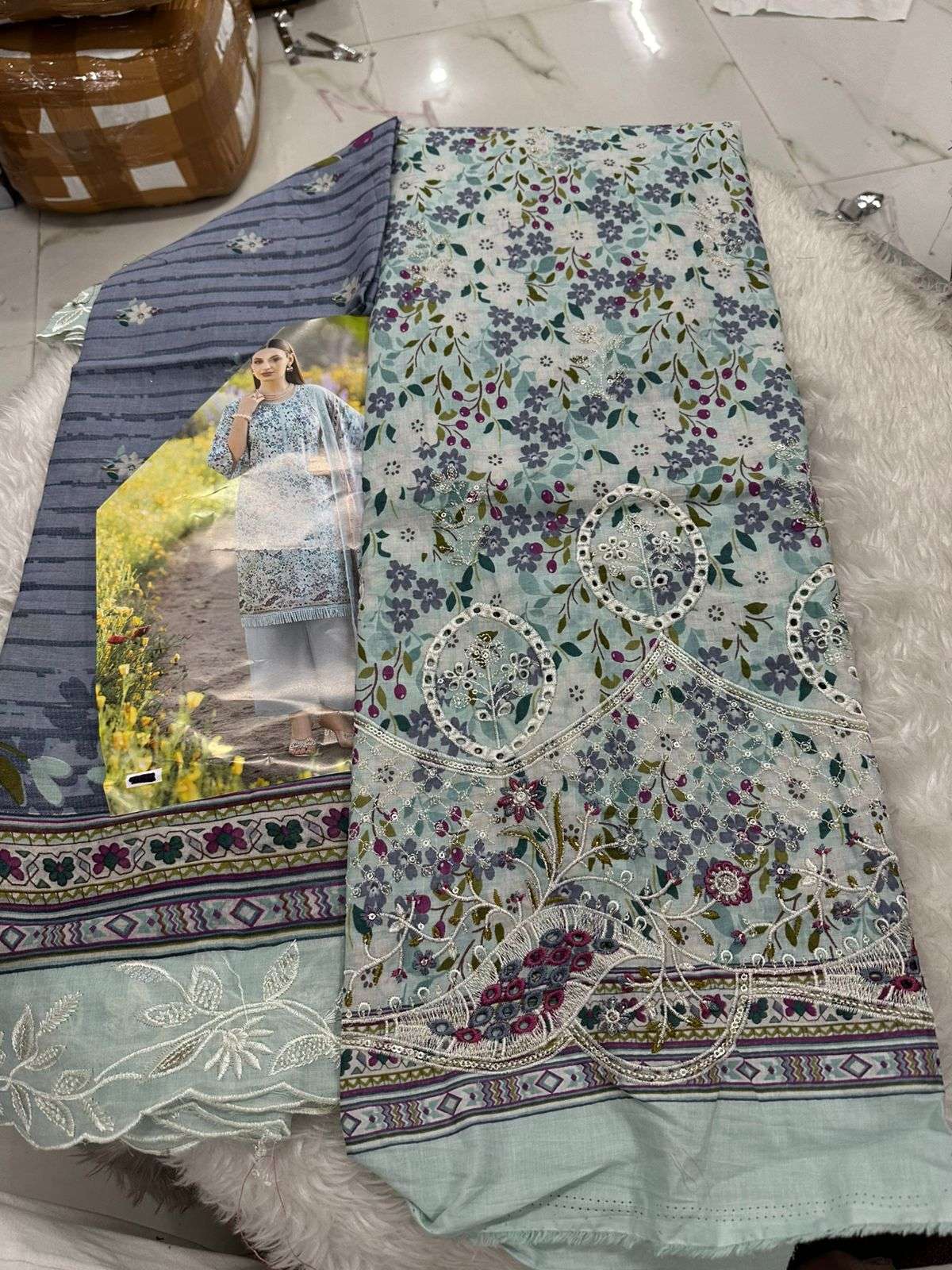 Falah Premium Cotton Collection Code - 26061 By Falah Designer Suits - 01 - 06