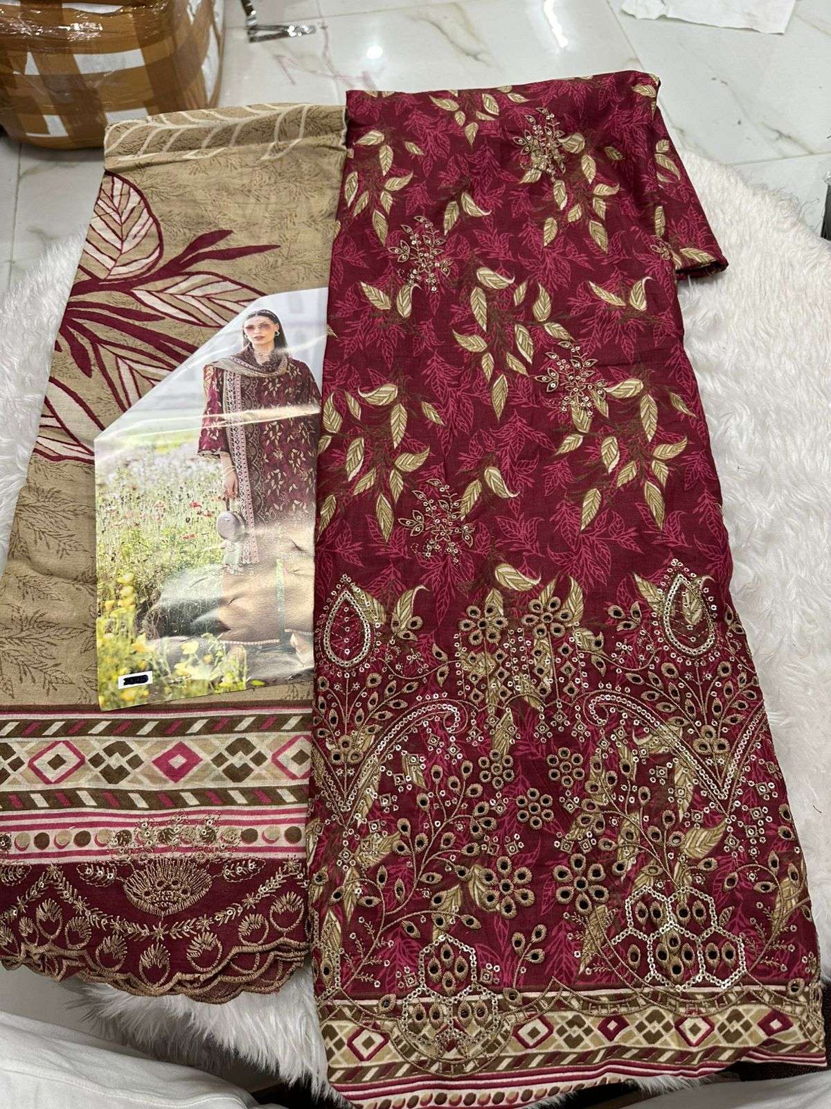 Falah Premium Cotton Collection Code - 26062 By Falah Designer Suits - 01 - 08