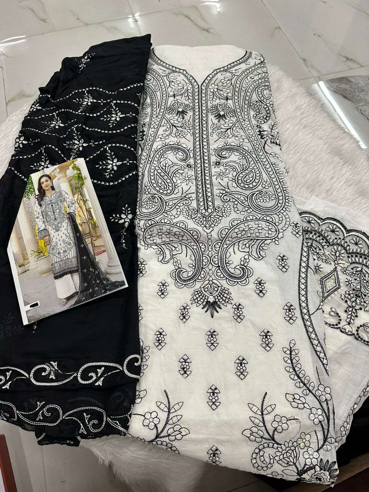 Falah Premium Cotton Collection Code - 26068 By Falah Designer Suits - 01 - 06 A