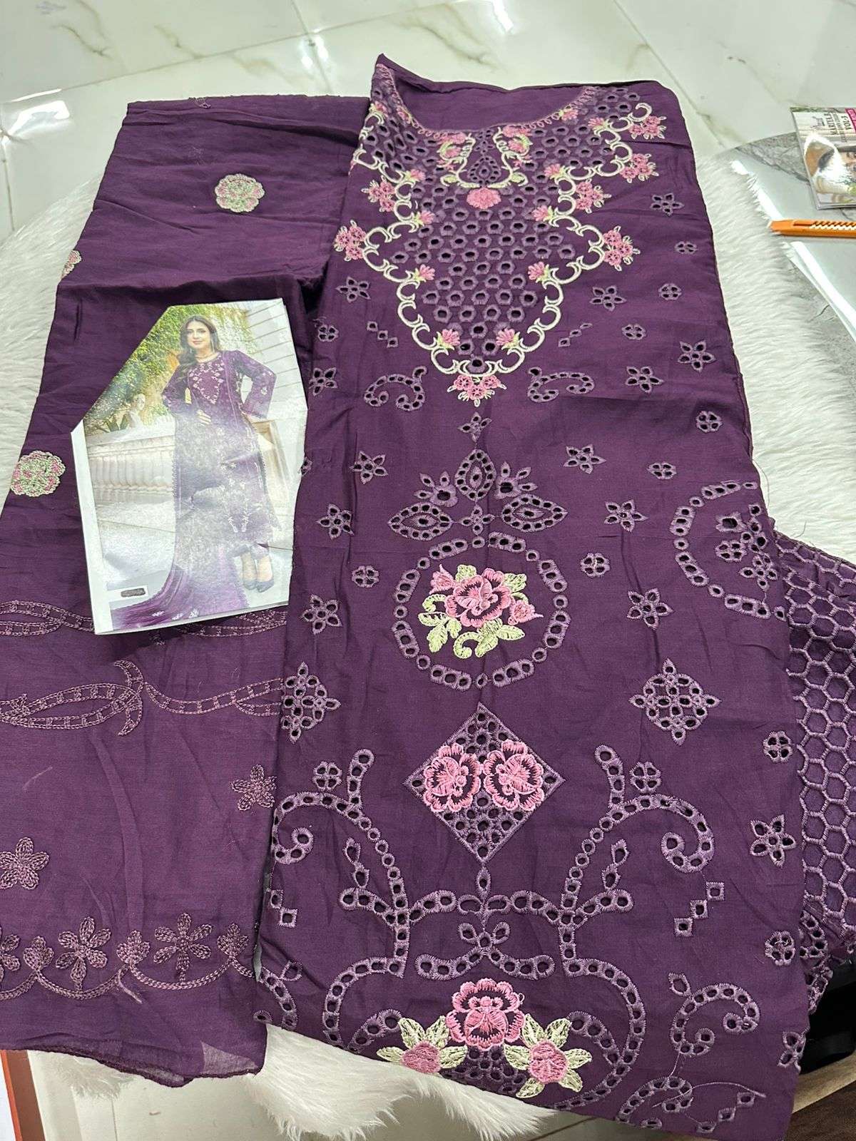 Falah Premium Cotton Collection Code - 26068 By Falah Designer Suits - 01 - 06 B