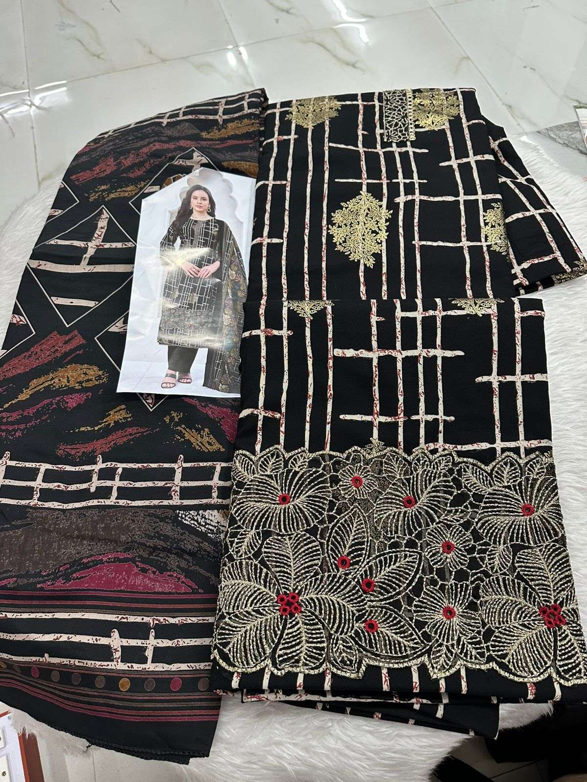 Falah Premium Cotton Collection Code - 26069 By Falah Designer Suits - 01