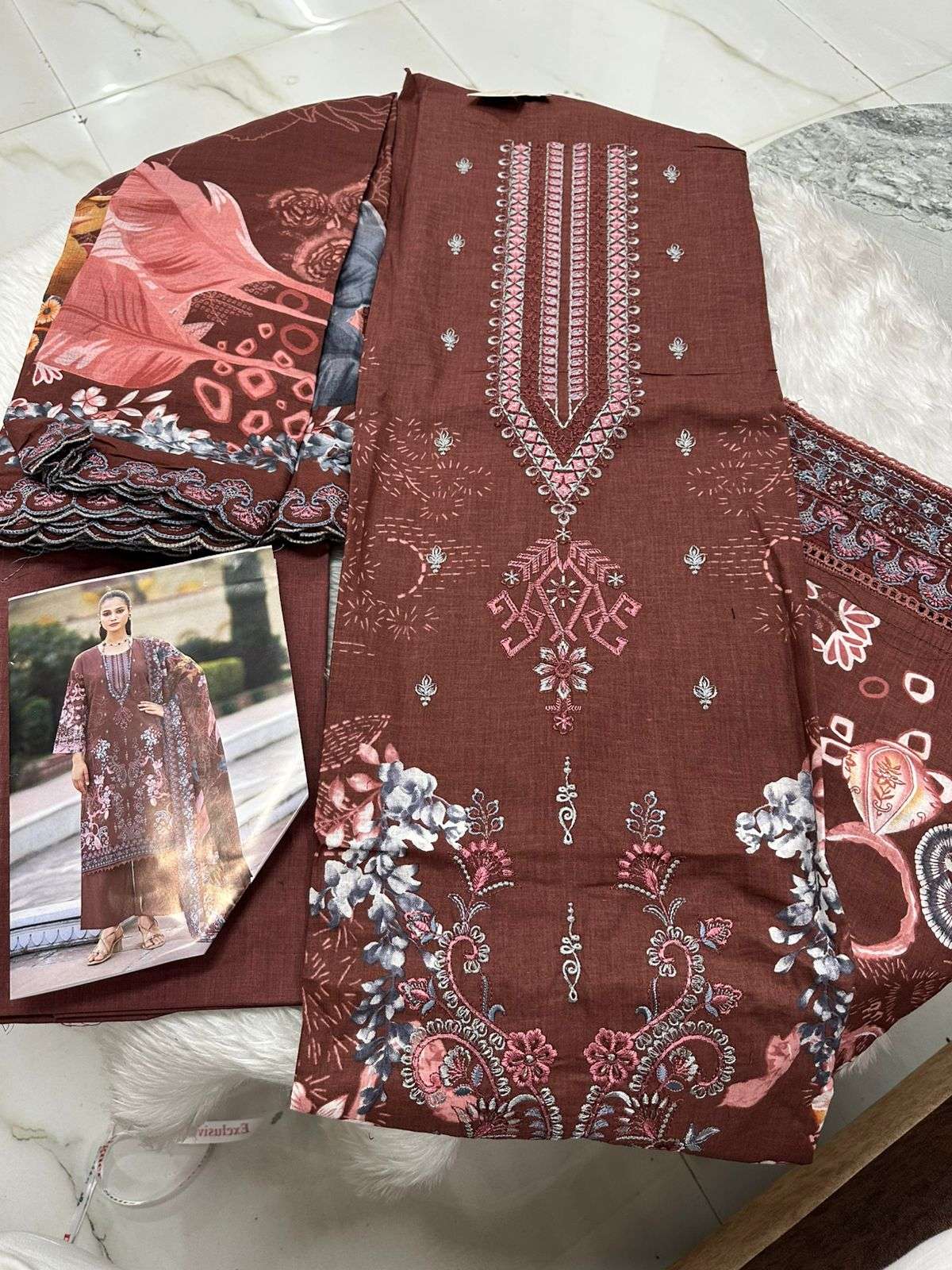 Falah Premium Cotton Collection Code - 26071 By Falah Designer - 01 - 08