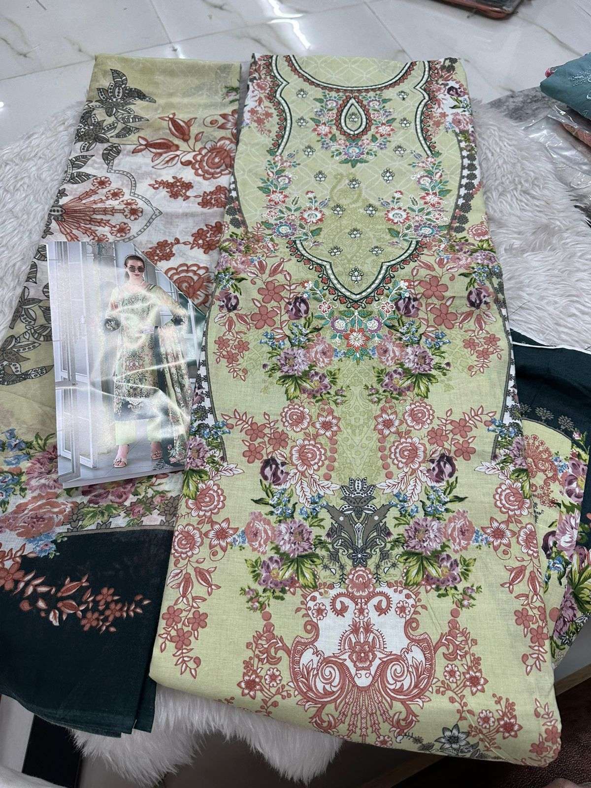 Falah Premium Cotton Collection Code - 26072 By Falah Designer Suits - 01 - 08