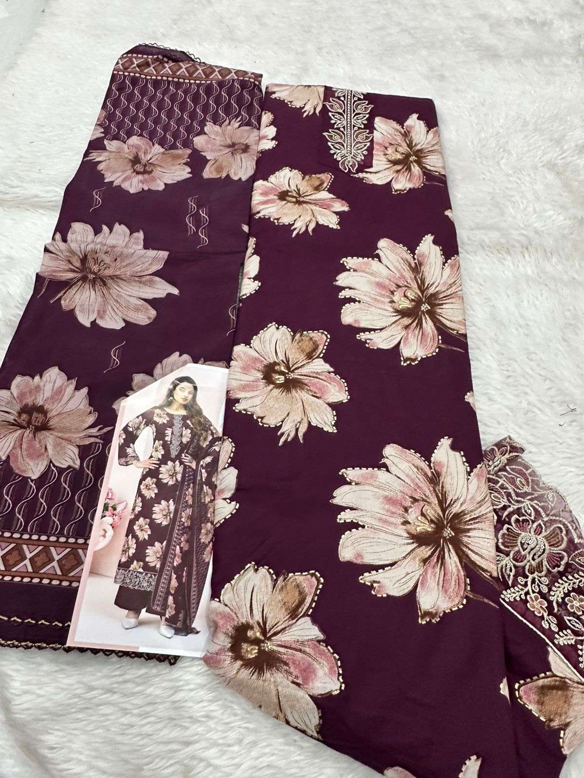 Falah Premium Cotton Rayon Collection Code - 26004 By Falah Designer Suits - 01 - 06