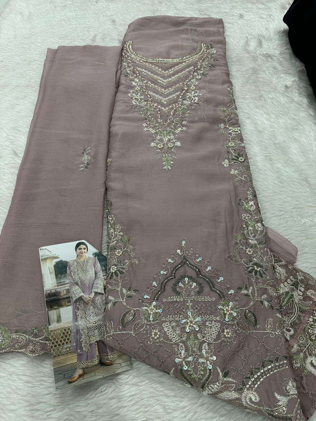 Falah Premium Party Wear Collection Code - 26013 By Falah Designer Suits - 04