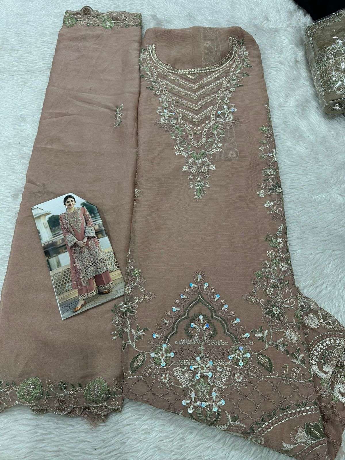 Falah Premium Party Wear Collection Code - 26013 By Falah Designer Suits - 05