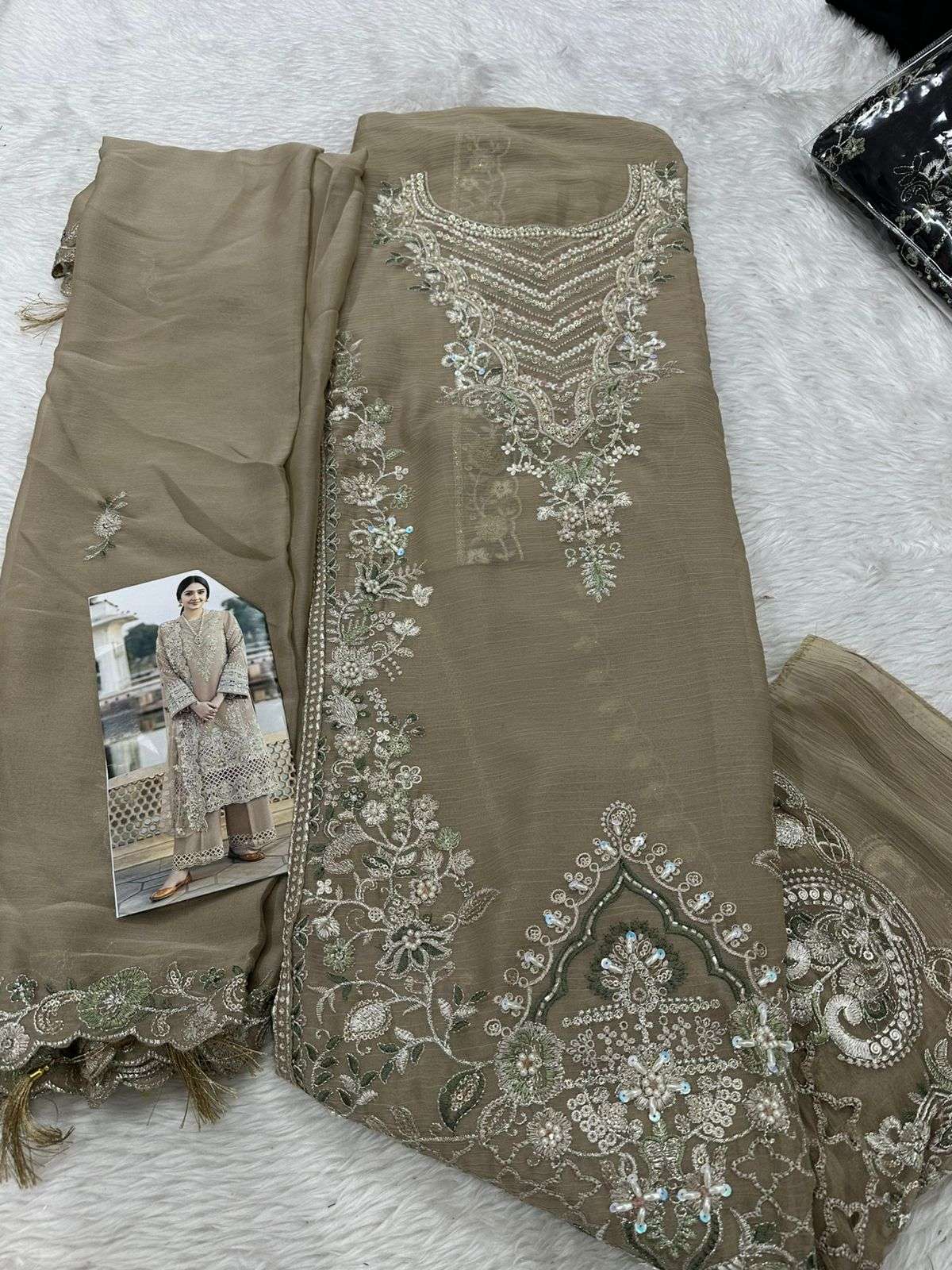 Falah Premium Party Wear Collection Code - 26013 By Falah Designer Suits - 06