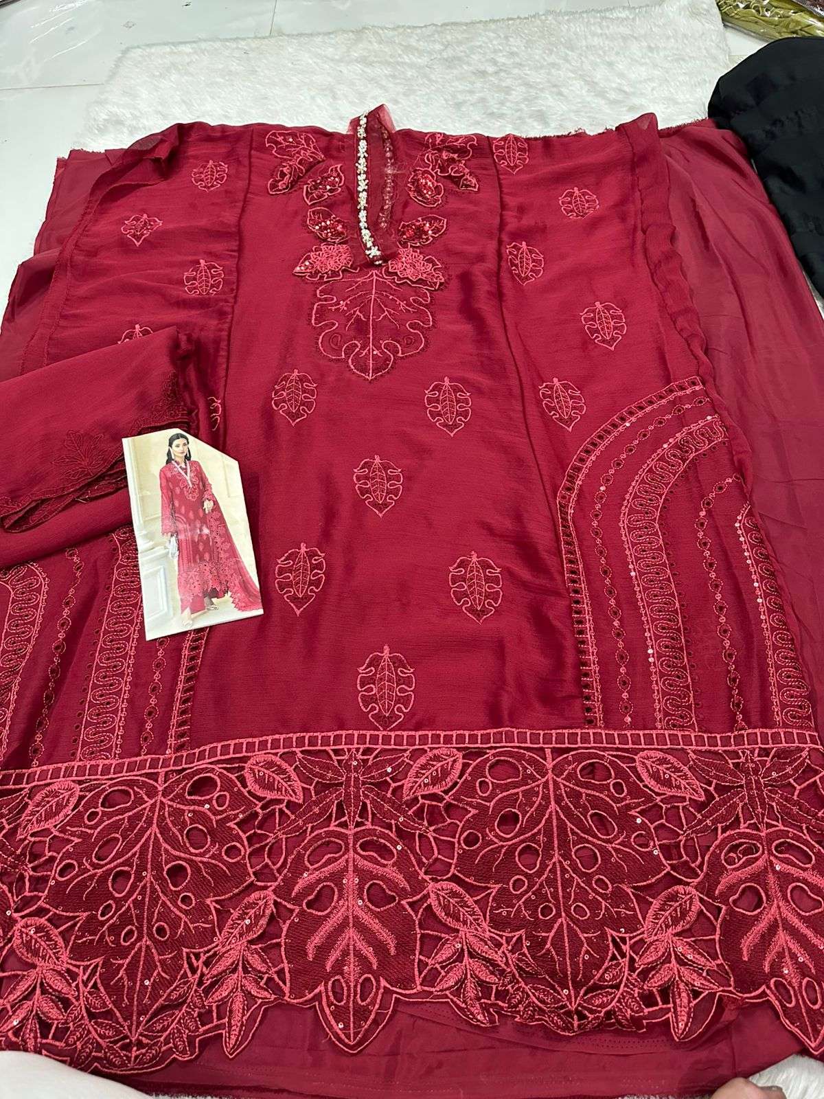 Falah Premium Party Wear Collection Code - 26053 By Falah Designer Suits - 01