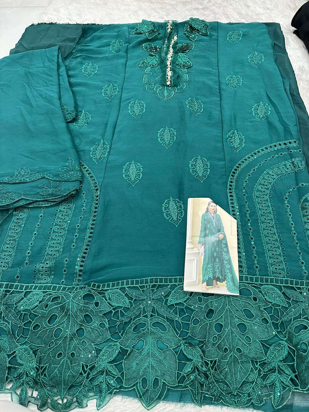 Falah Premium Party Wear Collection Code - 26053 By Falah Designer Suits - 03