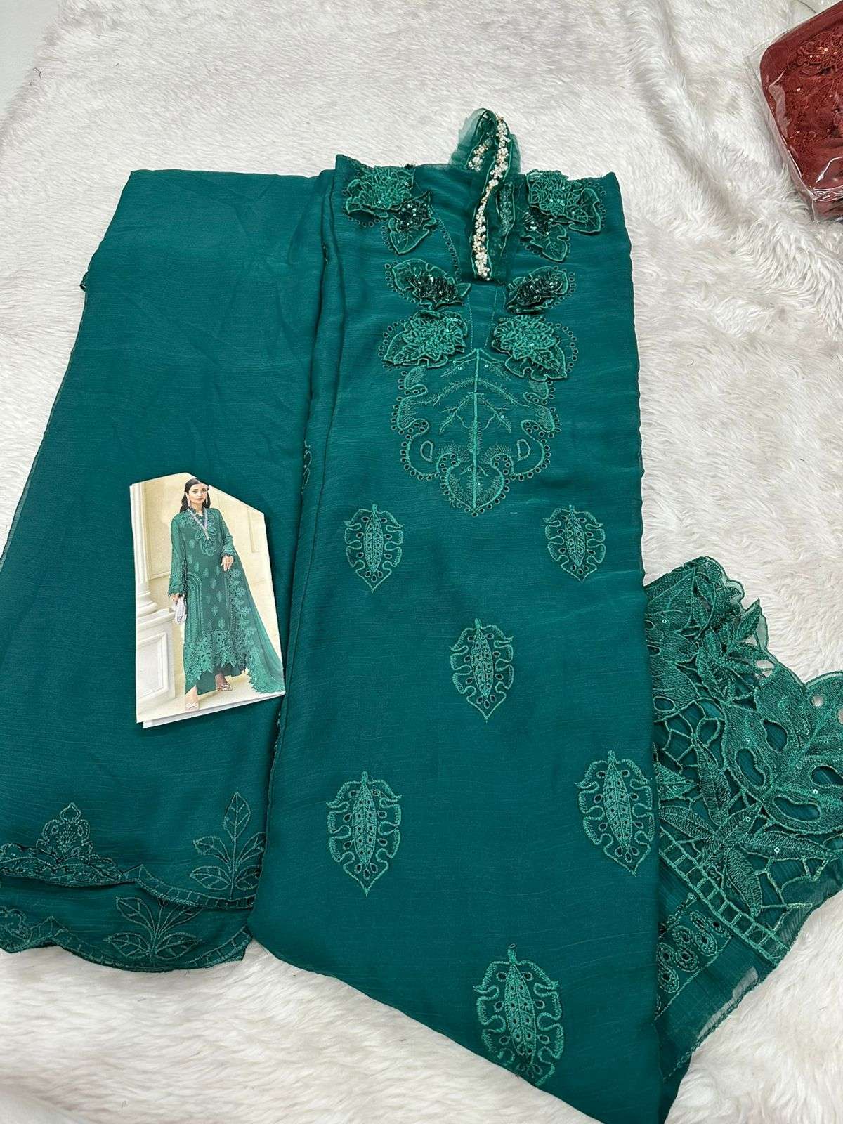 Falah Premium Party Wear Collection Code - 26053 By Falah Designer Suits - 06